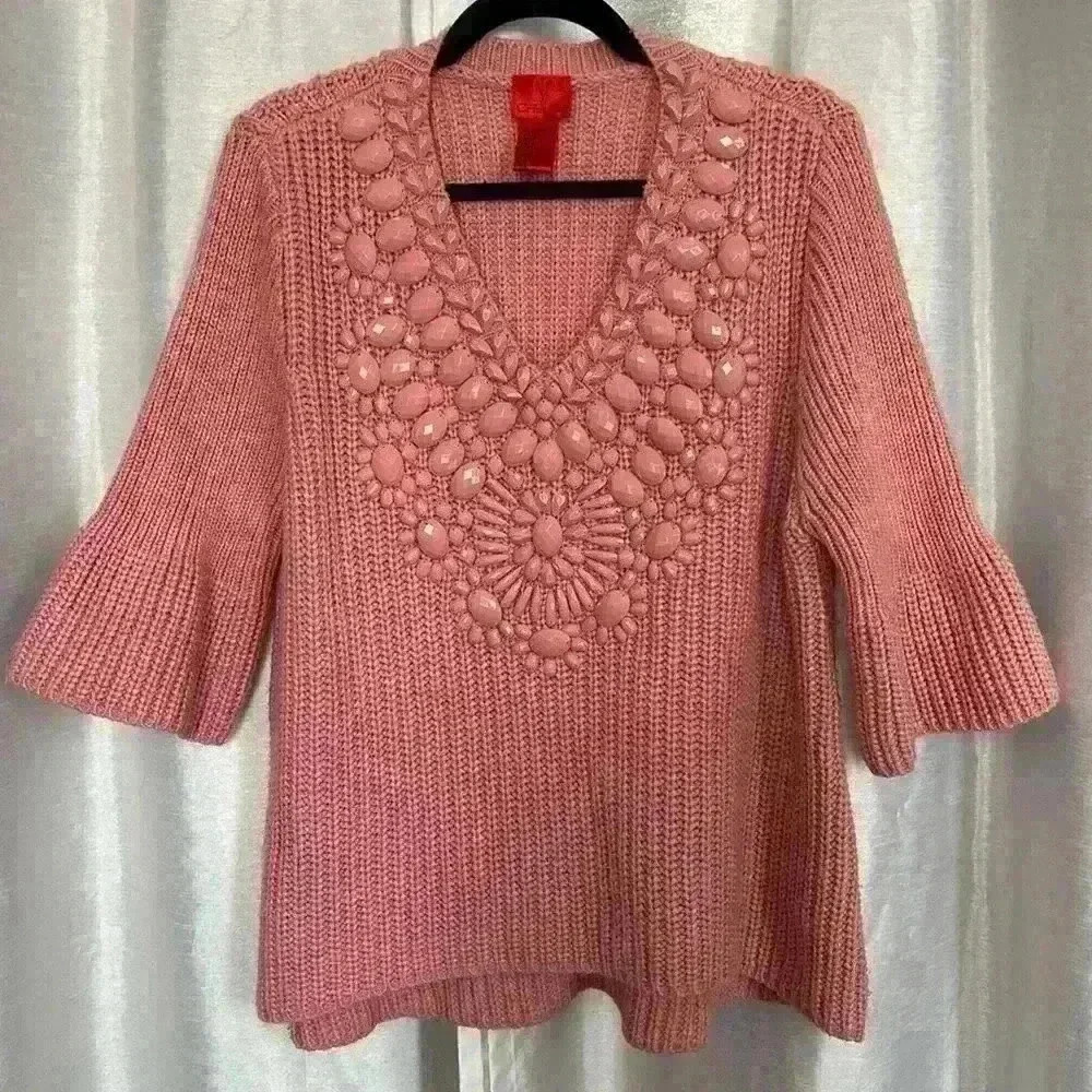 Pink embellished  sweater top 💕💕